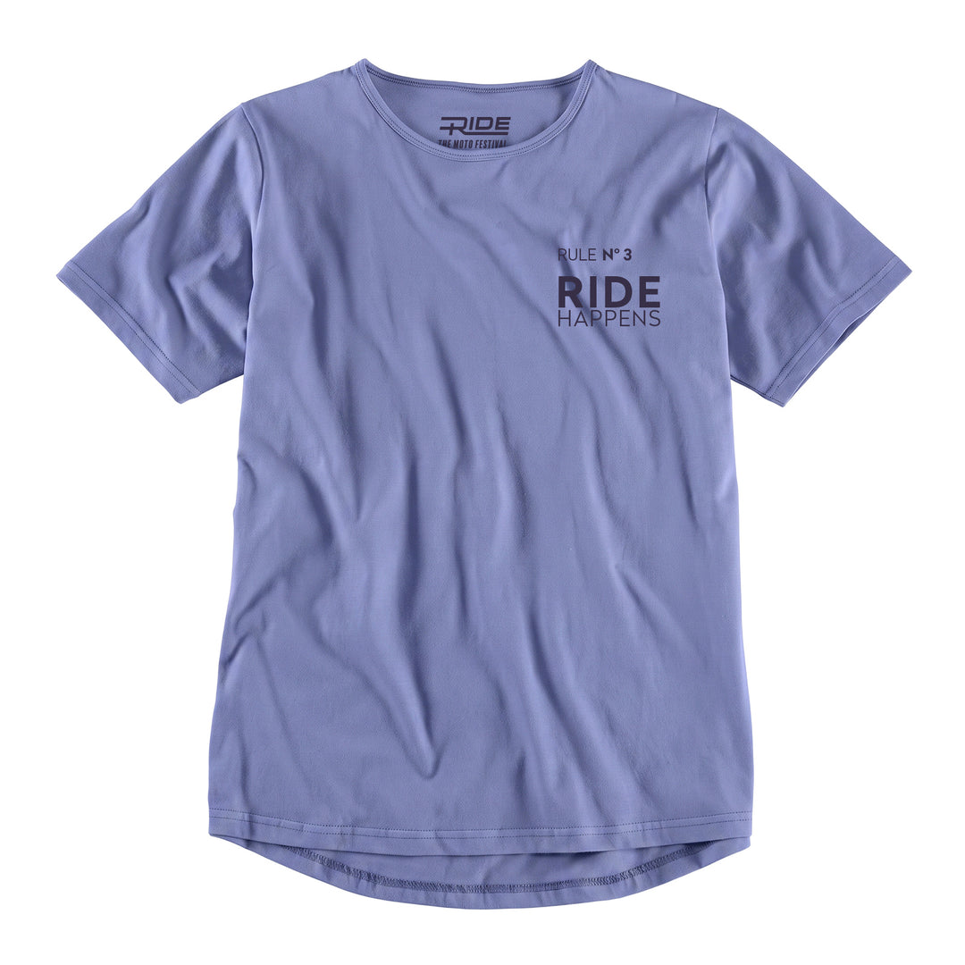 RIDE T-Shirt "Found Friends. Lost Sleep." — Lavender
