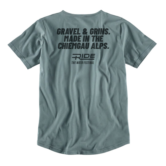 RIDE T-Shirt "Gravel & Grins." — Sage